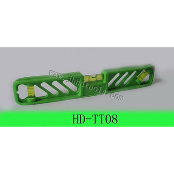 HD-TT08,mini plastic spirit level with 3 vials,torpedo level